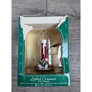 Vintage 1985 Hallmark‎ Chris Mouse Ornament 1st in Series Lighted Magic W/ Box